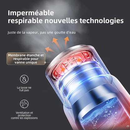 Bear 300ml Bouilloire Électrique À Quatre Températures, Portable À Un Seul Point De Contrôle Tactile, Tasse À Vide À Chauffage Rapide 3 En 1, Doublure Double En Acier Inoxydable 304